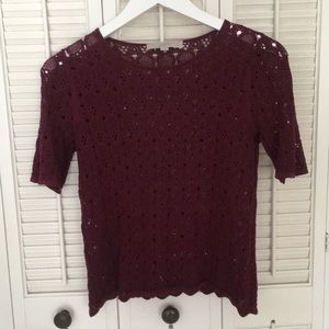 Garnet Crocheted Sweater